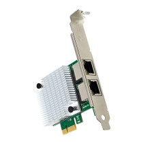 Tarjeta de Red Gigabit Ethernet, Adaptador de Red de Puerto Dual NIC, Tarjeta de Red LAN de Alta Velocidad de 1000 Mbps para Win7/8/10
