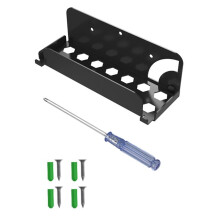 Wall Hanging Holder Bracket Universal Fit for / OLED Host TV Box Wall Mount Storage Black