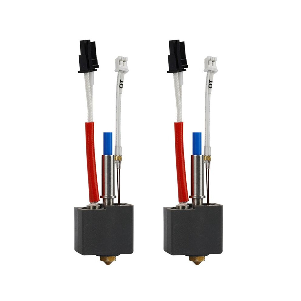 2Sets Hot End Kit For Kingroon Kp3s V1 24V 60W 0.4Mm Brass Nozzle Thermistor Heater Throat Hotend Kit 4714092524448