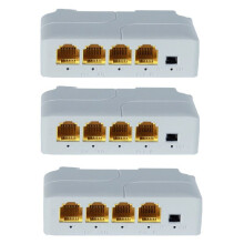 Extension POE 4 10/100/1000 Mbps 1 Entrée 3 Sorties Gigabit PoE Extender 1 à 3 Commutateur Réseau Répéteur pour Commutateur PoE 3 Pièces