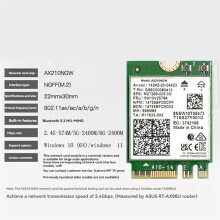 WiFi 6E AX210  5.3 M.2 Wireless Network Card 5374Mbps 2.4Ghz 5Ghz 6Ghz 802.11ax Wifi Adapter for PC Laptop