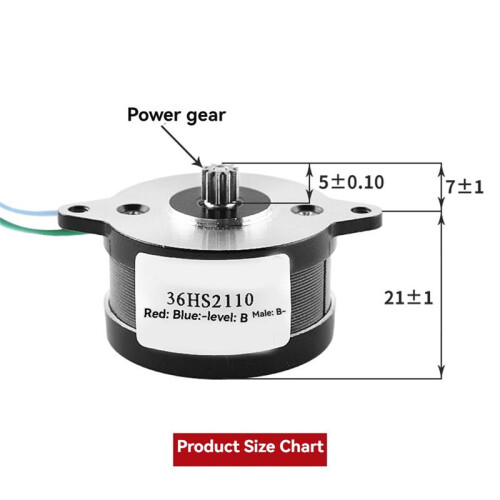 Pancake Motor 36HS2110 Circular Extruder Motor 3D Printer Accessory Nema14 Stepper Motor