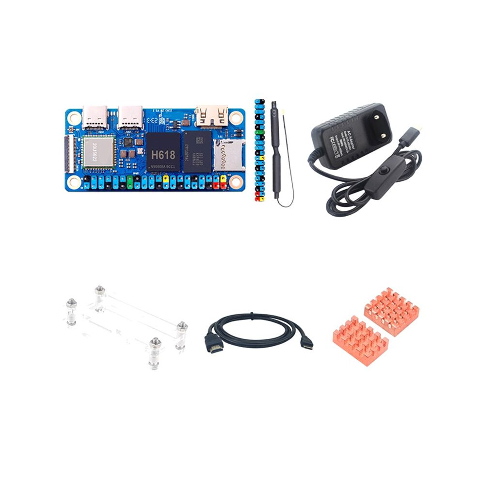 For Orange Pi Zero 2W 1GB RAM H618 Quad-Core Cortex-A53 for  PC WiFi5+BT5.0 BLE Optional Case Adapter EU Plug-image-OPC-PW7M2RC-NEW