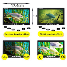 Cámara de Pesca Submarina con Monitor LCD, Buscador de Peces, Impermeable, 1000 TVL, Luces Infrarrojas para Lago, Enchufe de la UE