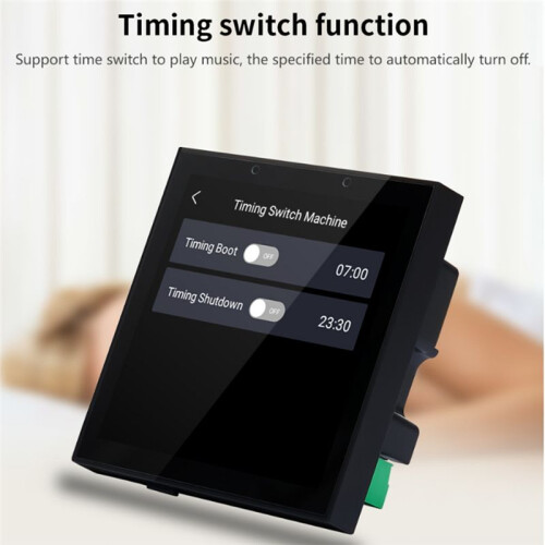 Touch Screen 4 Inch Android 11  Home Audio System Voice Control Tuya WiFi Background Music Wall Amplifier 1