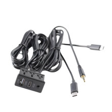 Car Android Navigation Machine AUX Panel Double TYPE-C+AUX Input USB+AUX Interface Panel Extension Cable Adapter Panel
