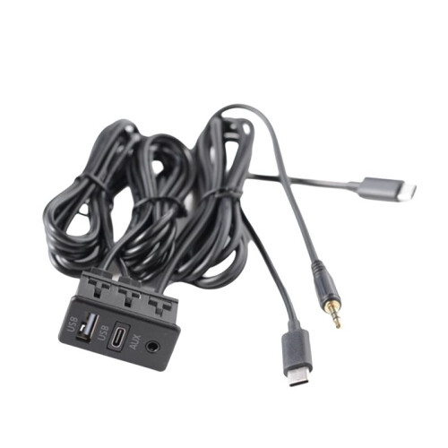 Car Android Navigation Machine AUX Panel Double TYPE-C+AUX Input USB+AUX Interface Panel Extension Cable Adapter Panel