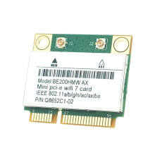 Tarjeta WiFi 7 BE200HMW para Adaptador de Red Inalámbrica 5.4 Tri Band 2.4G/5G/6GHz para PC Windows10/11 WiFi6E