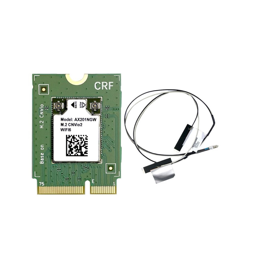 Ax201 Wifi Card+2Xantenna Wifi 6 M.2 Cnvio 2974Mbps 2.4G&5G 5.2 802.11Ax Wireless Adapter Card 6033318311388