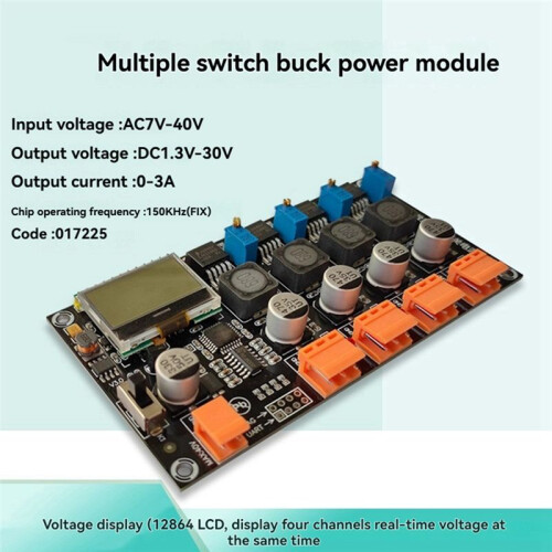 LM2596 Multi-Channel  Power Supply Power Module - Antihypertensive Digital Power Module DC1.5V-30V 1