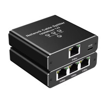 1000Mbps Ethernet Adapter LAN Internet Splitter Cat 6 RJ45 Gigabit for PC Laptop TV Box Router 1 to 3