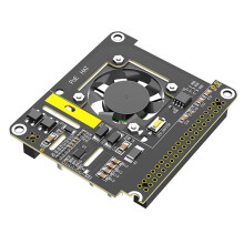 För Raspberry Pi 5 POE Ethernet-Strömförsörjningsmodul med Fläkt RGB-Ljus 802.3af/At M.2 NVME Till Pcie-Adapter
