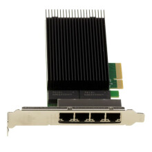 PCIe Card Network Controller 2.5G X4 LAN Gigabit Ethernet 4 RJ45 Quad Chipset Support 10 100 1000 2500 1G 2.5G