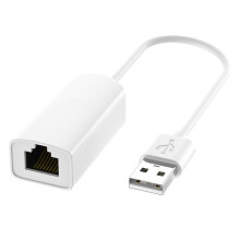 Scheda di Rete USB 2.0 A RJ45 10/100Mbps Scheda di Rete USB Lan RJ45 Adattatore USB A Ethernet per PC Laptop Win 7 8 10 Bianco