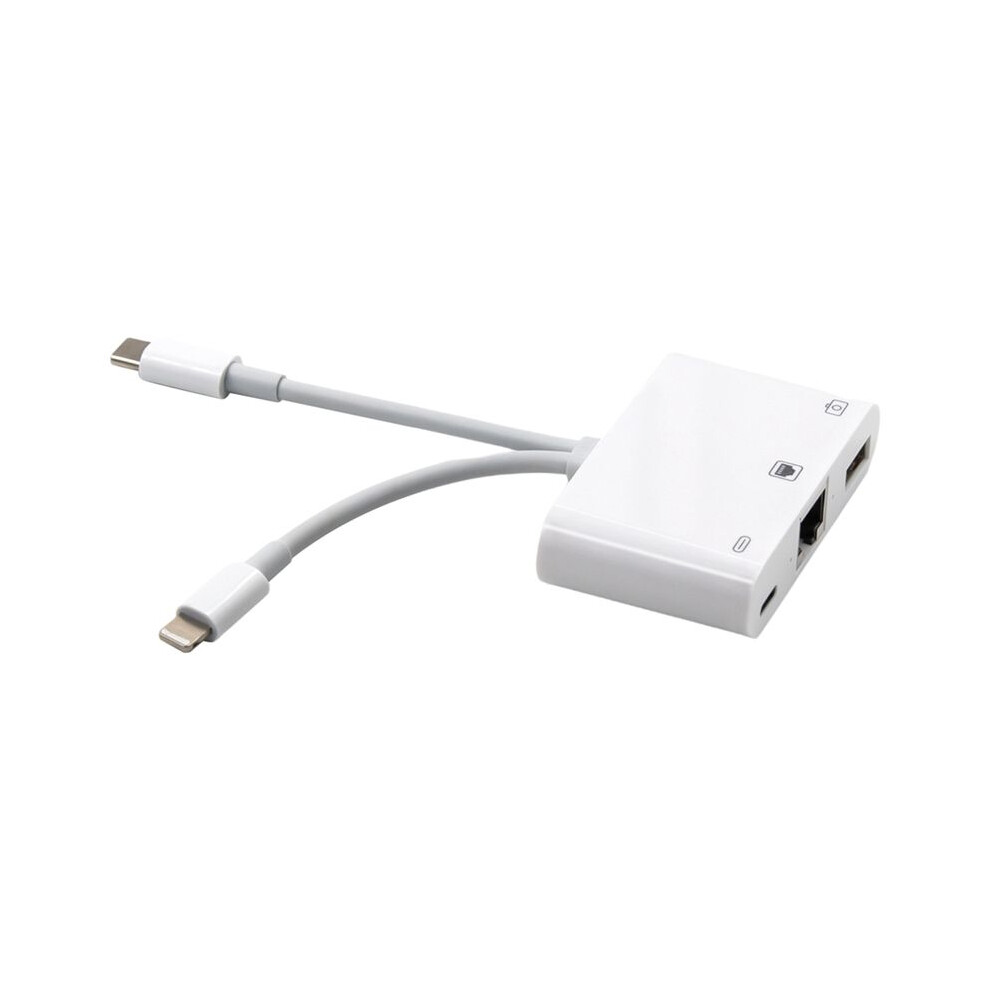 Photos - Card Reader / USB Hub Zandona RJ45 Ethernet Adapter Network Adapter, with Charge Port and USB Port, Plug and , 100Mbps Ethernet Network 