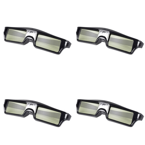 4X Rechargeable Active Shutter 3D Glasses for     ALL DLP Projector