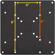 2X VESA-Montageadapterplaat voor Tv-Montages, Zet 75X75 en 100X100 Om Naar 200X200 mm VESA-Patronen, VESA-Conversieplaat