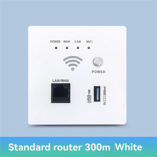 300Mbps 2.4Ghz WIFI Router Wireless WiFi Socket RJ45 AP Relay  USB Socket Panel Embedded Wall WIFI Router A 1