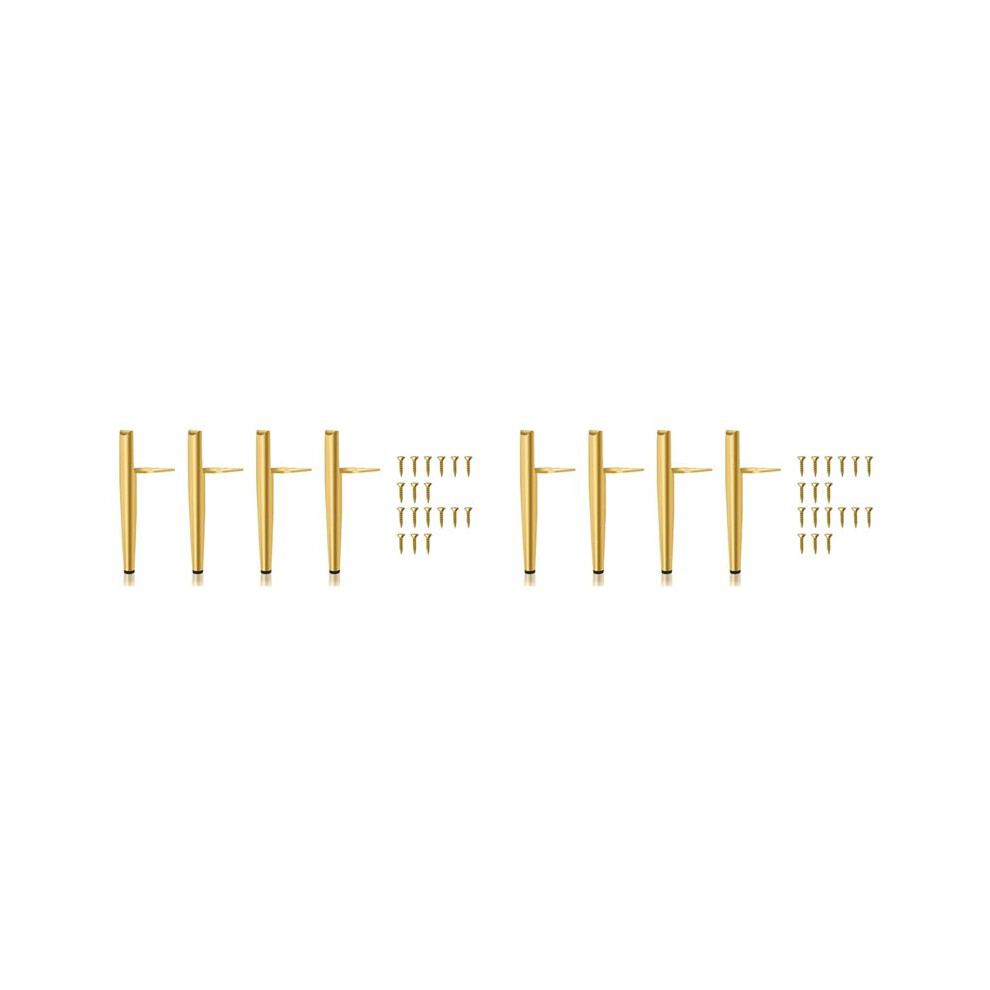 Furniture Feet Height 19.5Cm Gold Metal Table Legs Maximum Load 600 Kg Furniture Legs Sofa Foot Cabinet Feet 8Pcs Gold 4714120665105
