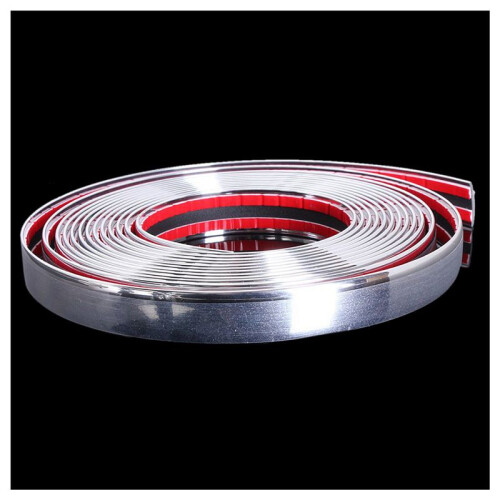 5piezas 20Mm 5M Chrome Car Styling Mold Strip Trim Autoadhesivo Crash Protector Van 2
