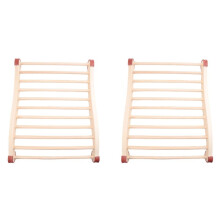 2X Sauna Backrest, Wooden Sauna Backrest, Ergonomic S-Shaped Backrest, Suitable for Sauna Recovery,Health and Relaxation