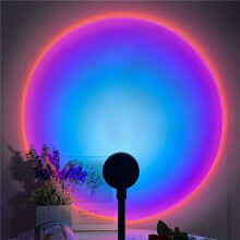 2X LED USB Sunset Lamp Night Light Projector Birthday Party Decoration Portable Mood Light for Bedroom Living ,Rainbow