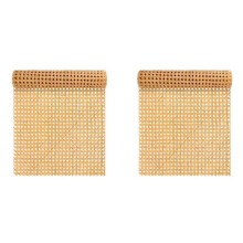 2pcs 16-Inch Wide Natural Rattan Webbing 40-Inch Long (3.3 Ft.) Rattan Webbing Rolls for Furniture,Chairs, Cabinets