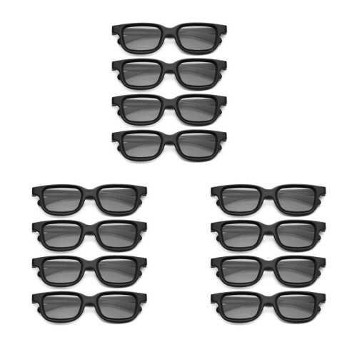 12Pcs Polarized Passive 3D Glasses for Cinema IMIX Screen