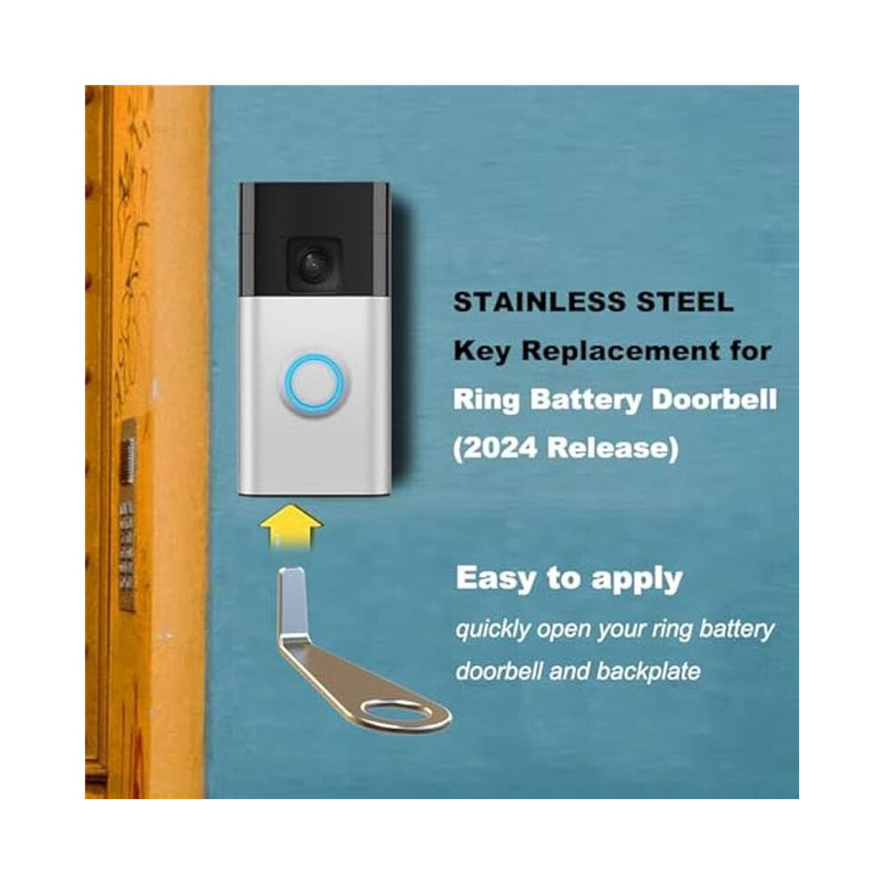 4X Video Doorbell Key Replacement Tool,Secure Removal Key Tool For Ring Battery Doorbell(2024),Doorbell Opening Key Tool 4712875067250