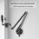 2X Adjustable Bracket Wall Mounted Microphone Support Fixed Base Punching Holes Universal Microphone and Light Holder 9