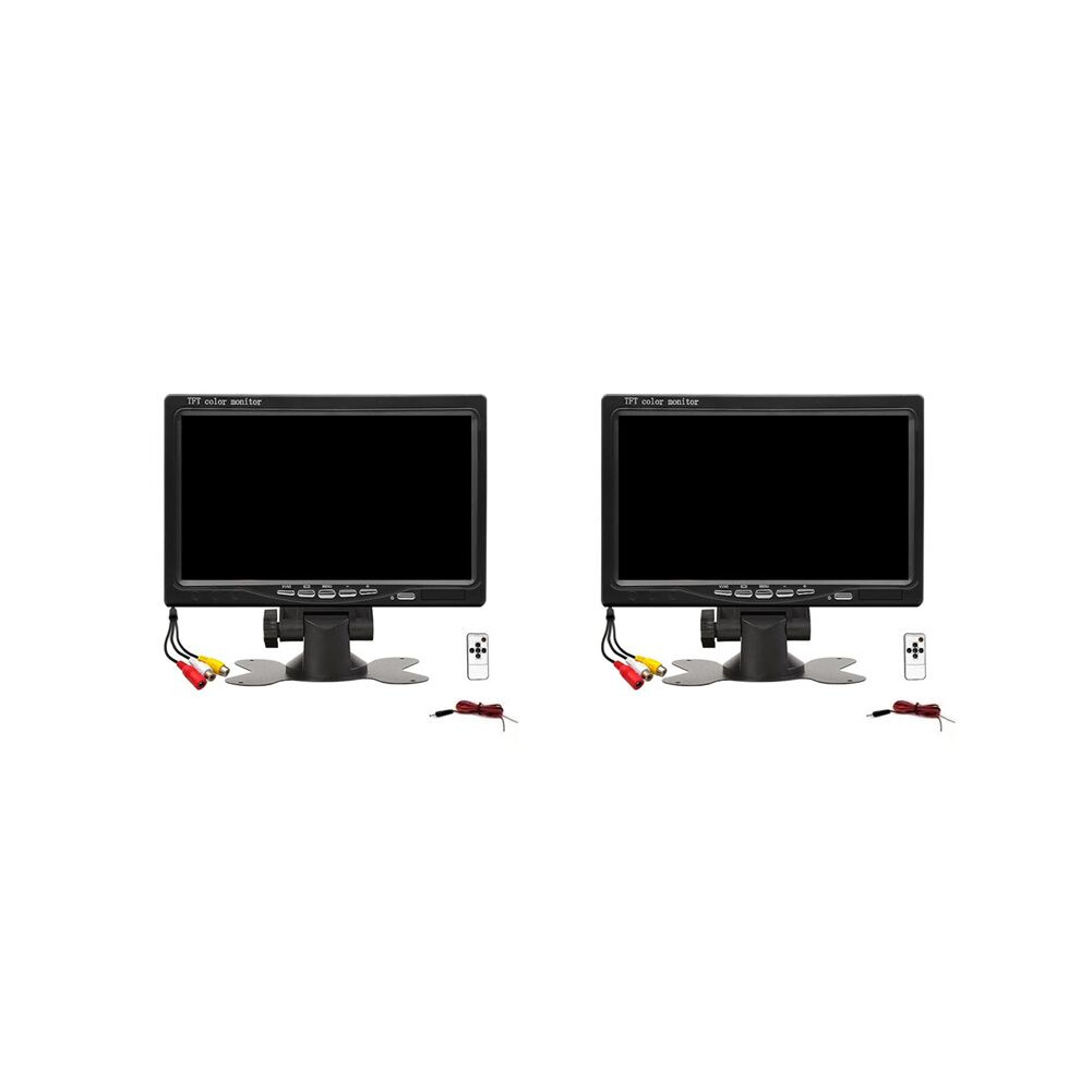 2X 12V-36V 7Inch Car Monitor 16:9 800X480 Lcd Rearview Monitor With 2 Way Video Input For Rear View Camera 4714086840578