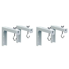 4Pcs Projector Curtain Hanger Projector Screen L-Bracket Mounting Hanger Holder Adjustable Extension Mount Stand