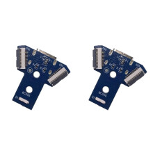 2X Placa de Repuesto para Puerto de Carga Tipo C para PS4 JDS-040 050 055, Conector LED para Control de para PS4 Slim/PRO.