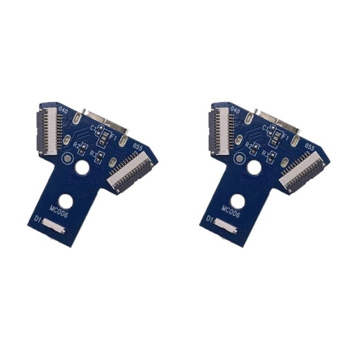 2X Type-C Charging Port Replacement Board for PS4 JDS-040 050 055 LED Circuit Socket for PS4 Slim/PRO Controller