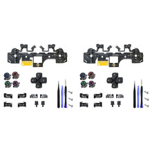 2X Ergonomiskt Mikrobrytar-Kit med Taktilt Klickhår för PS5 Kontroll BDM-030/040/050 Kretskort med 12 Tangenter A
