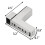 8Pcs Solid Metal Adjustable Wood/Glass Shelf Bracket Wall Mount, Brushed Silver 5