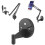 2X Adjustable Bracket Wall Mounted Microphone Support Fixed Base Punching Holes Universal Microphone and Light Holder 5