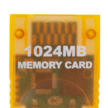 2X 1024MB Memory Card for for Gamecube GC Game Memory Card for Console Easy to Use, Orange