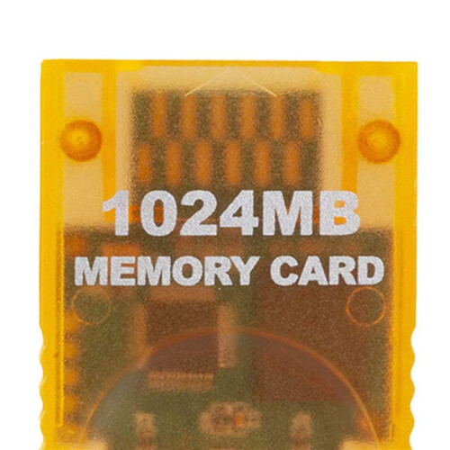 2X 1024MB Memory Card for   for Gamecube GC Game Memory Card for  Console Easy to Use, Orange