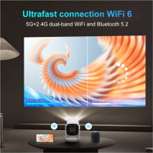 K2N Projector 4K Supported Portable with 270 Rotatable 1080P 22000 Lumens Home Cinema ProK2N Pro US Plug