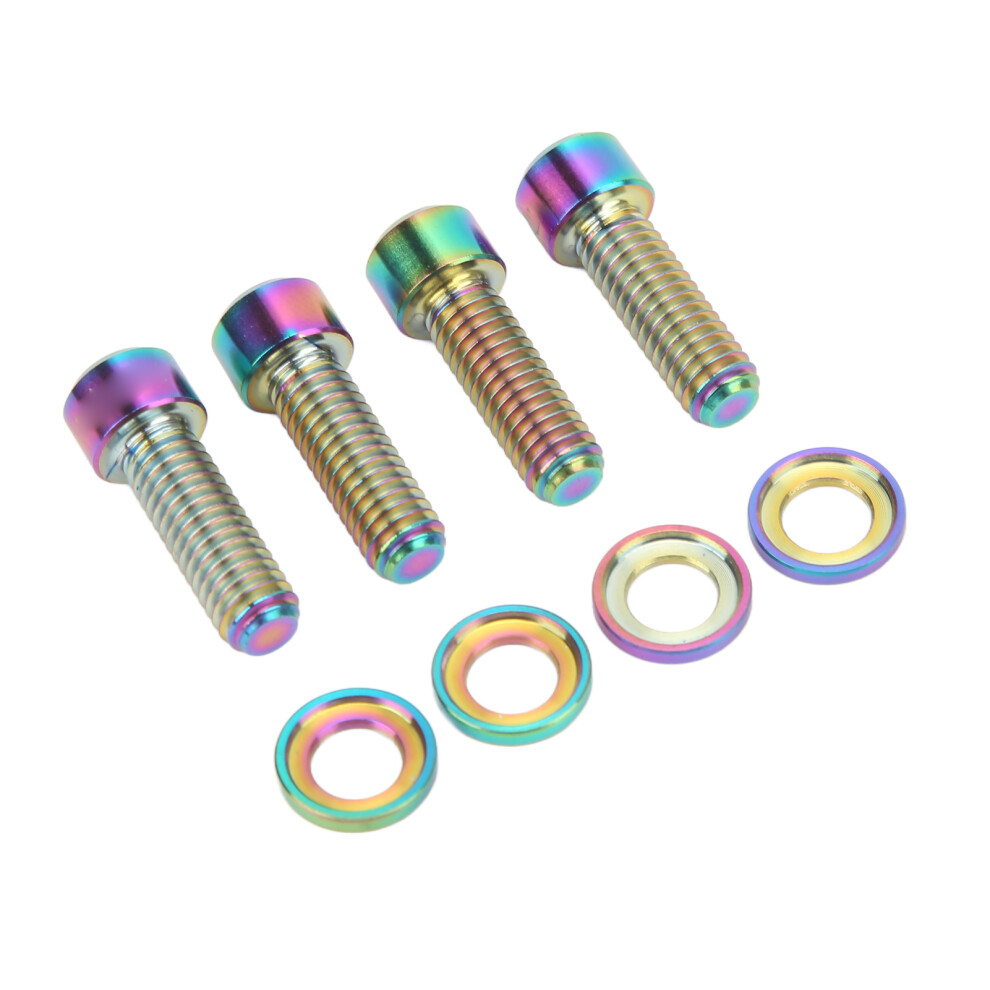 M6 X 18Mm Ti Alloy Disk Brake Screw Washers Set, Rustproof, Colorful Light 8351374885154