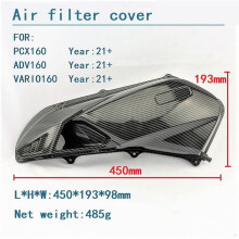 For PCX160 ADV160 VARIO160 2021-2023 Carbon Fiber Motorcycle Air Filter Cover Elements Replacement Housing Cover
