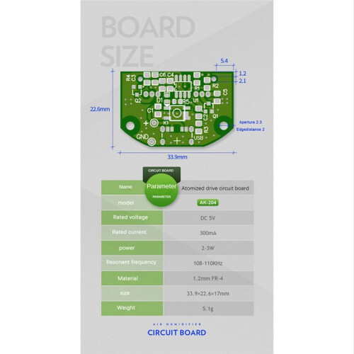 Dual Spray Atomization Module USB Humidifier Driving Circuit Board Atomization Experimental Equipment DIY Incubation 2