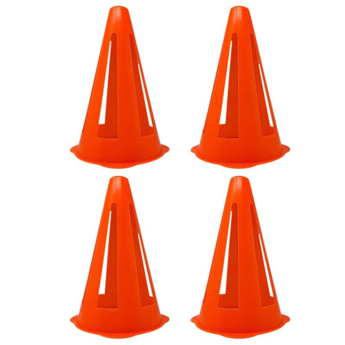 Cones PláSticos -  Cones Esportivos para ExercíCios + PráTica - Cones Laranja FlexíVeis para Treinamento + Jogos - 9 Polegadas