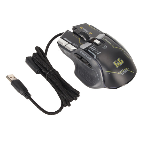 Wired Gaming Mouse 10 Button Macro 12800dpi 13 RGB Modes Black 1
