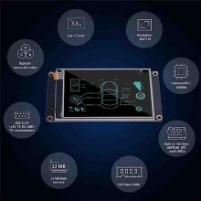 Pantalla TáCtil LCD HMI  NX4832K035 Pantalla Resistiva de 3,5 Pulgadas MóDulo LCD UASRT TFT Serie Mejorada