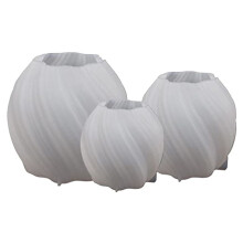 3Pcs Geometric Pillar Candle Mold, 3D Silicone Candle Molds, Irregular Wave Twisted Silicone Molds for Candles