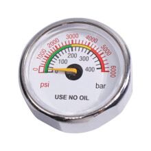 33mm 6000Psi/400Bar 1/8NPT Thread Back Axial Connection Gas Pressure Gauge