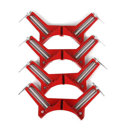 4Pcs 90 Degree Right Angle Clip, Angle Frame Corner Clamp Fixed Woodworking Frame Clamp for Glass Holder