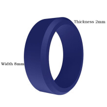8mm Popular Men Women Silicone Cool Rings Silicone Wedding Ring Environmental Outdoor Sports RingX2 9